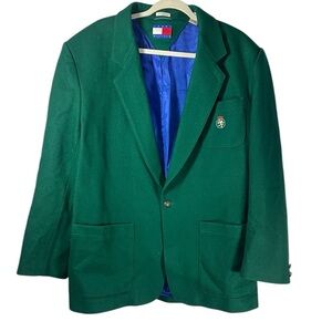 Polo by Ralph Lauren 90s Wool Vintage Green Blazer Large